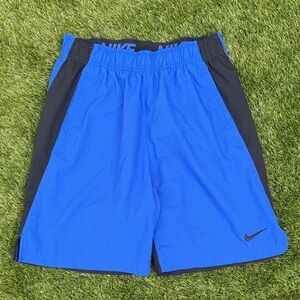 Nike Men's Small Dri-Fit Athletic Shorts in Blue and Black